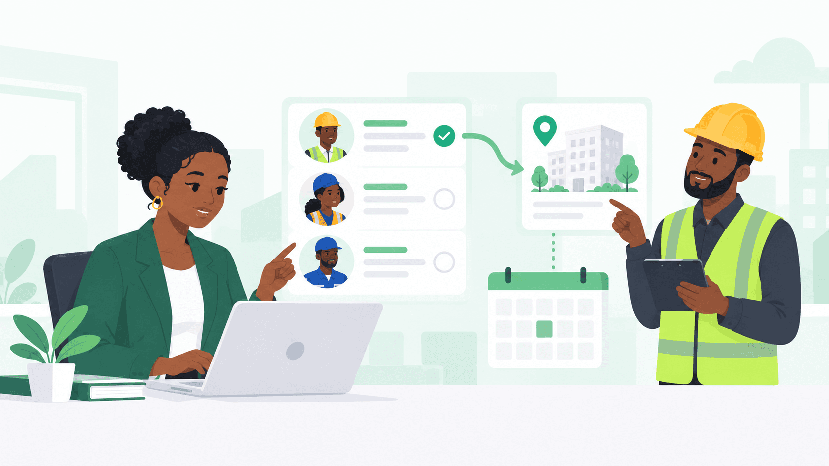 Affectation d’agents à leurs sites et horaires